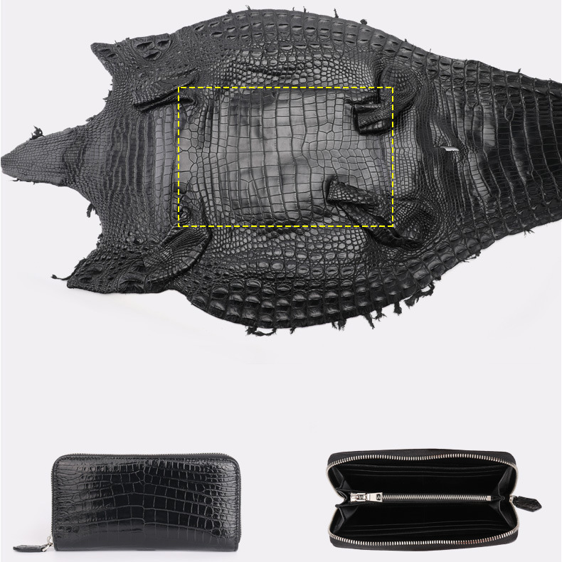 Ví cầm tay nam da cá sấu V7037 - GENTO Leather