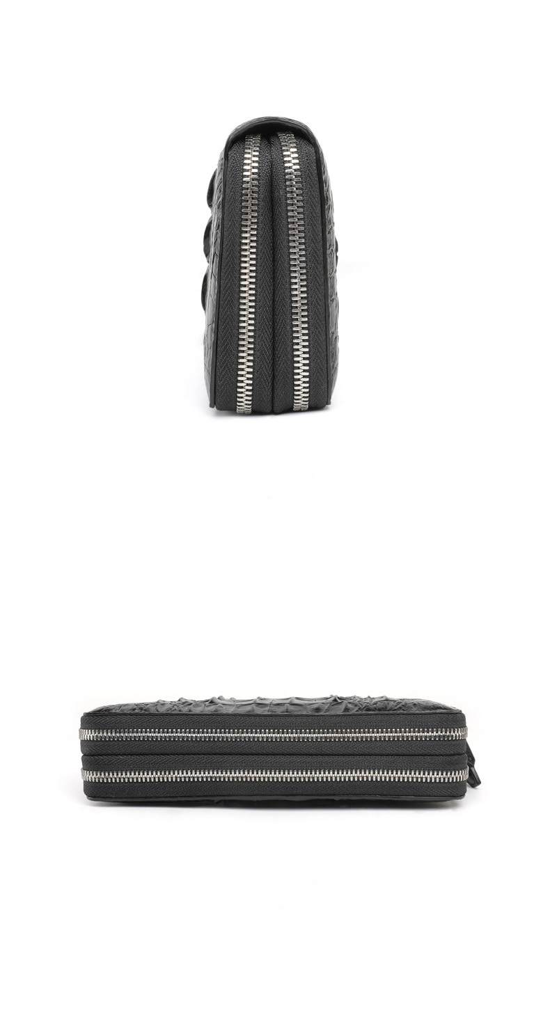 Ví cầm tay nam da cá sấu 2 ngăn GS984 - GENTO Leather