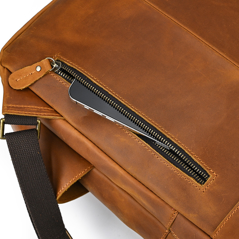 Balo nam công sở da bò sáp Gento B354