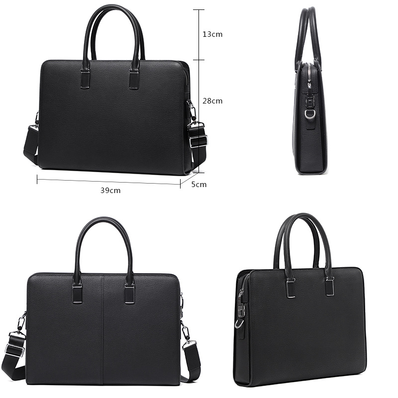 Cặp doanh nhân khoá số da thật hàng hiệu Gento G800