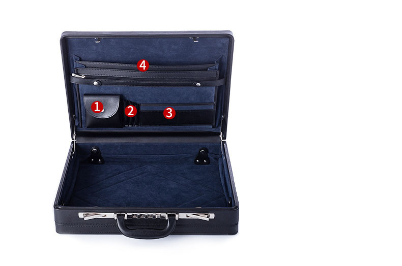 Cặp táp vali khoá số hàng hiệu da bò Gento D521