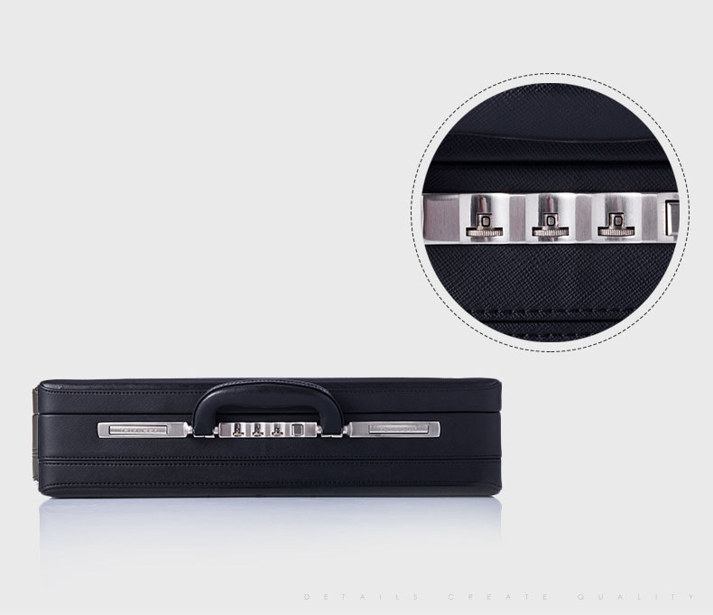 Cặp táp vali khoá số hàng hiệu da bò Gento D521