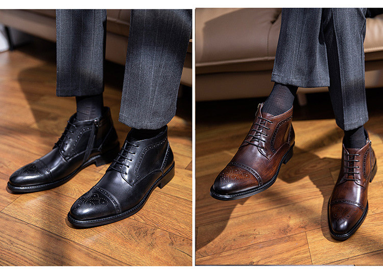 Giày boot nam hàng hiệu thủ công Gento GD923