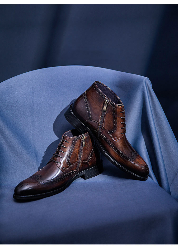 Giày boot nam hàng hiệu thủ công Gento GD923