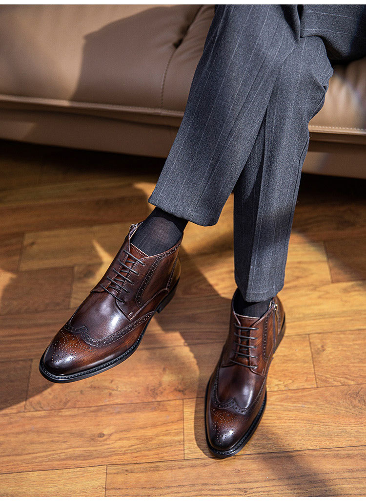 Giày boot nam hàng hiệu handmade Gento GD924