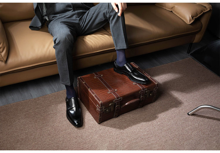 Giày da monk strap hàng hiệu handmade Gento GD925