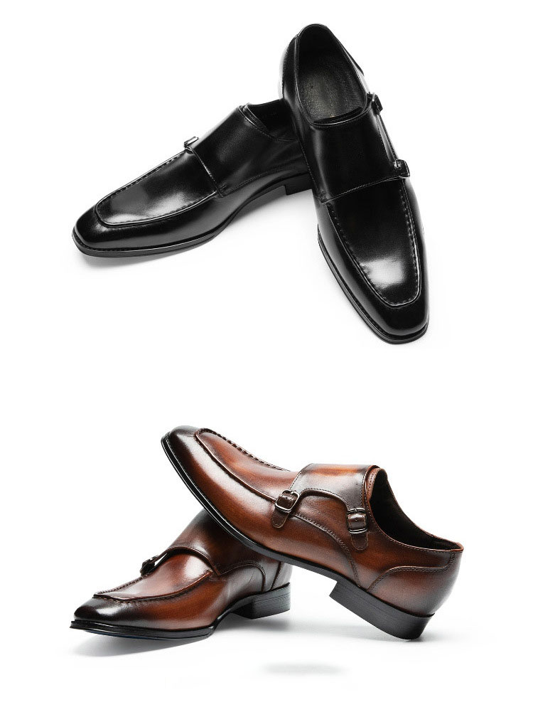 Giày da monk strap hàng hiệu handmade Gento GD925