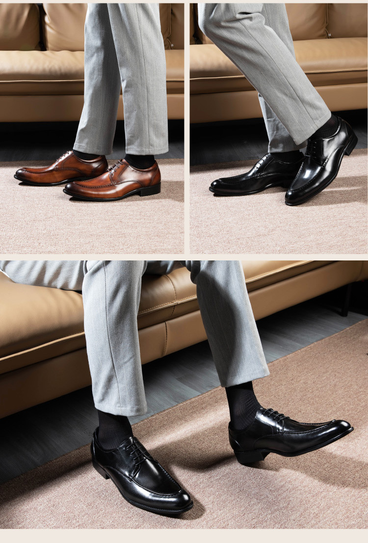 Giày da nam derby handmade Gento GD926