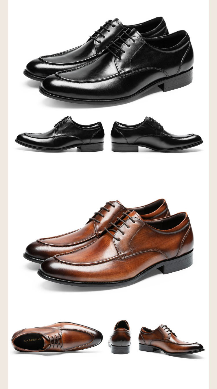 Giày da nam derby handmade Gento GD926