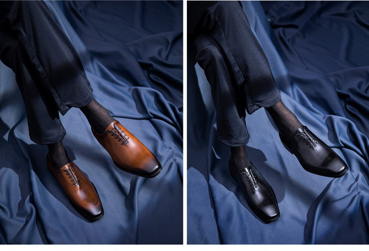 Giày da nam oxford thủ công Gento GD9013