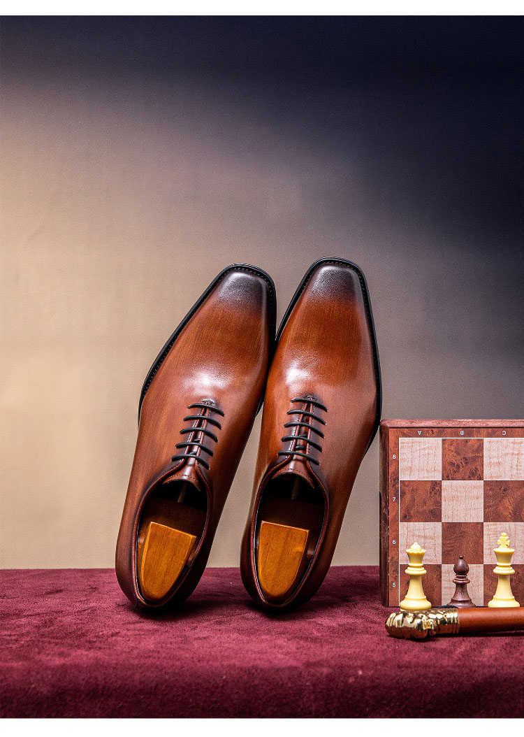 Giày da nam oxford thủ công Gento GD9013
