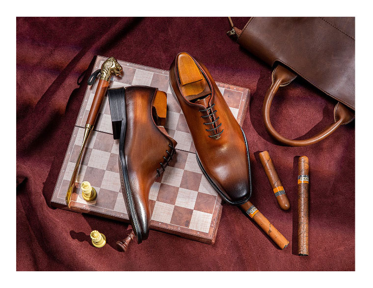 Giày da nam oxford thủ công Gento GD9013