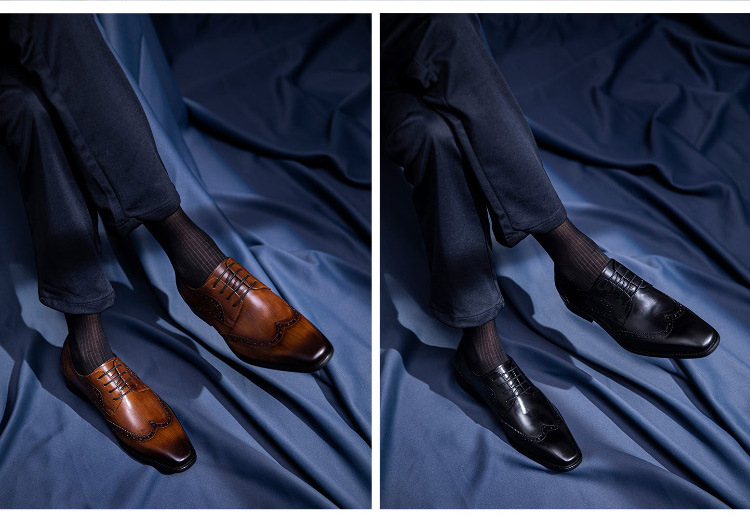 Giày derby nam da thật thủ công Gento GD915