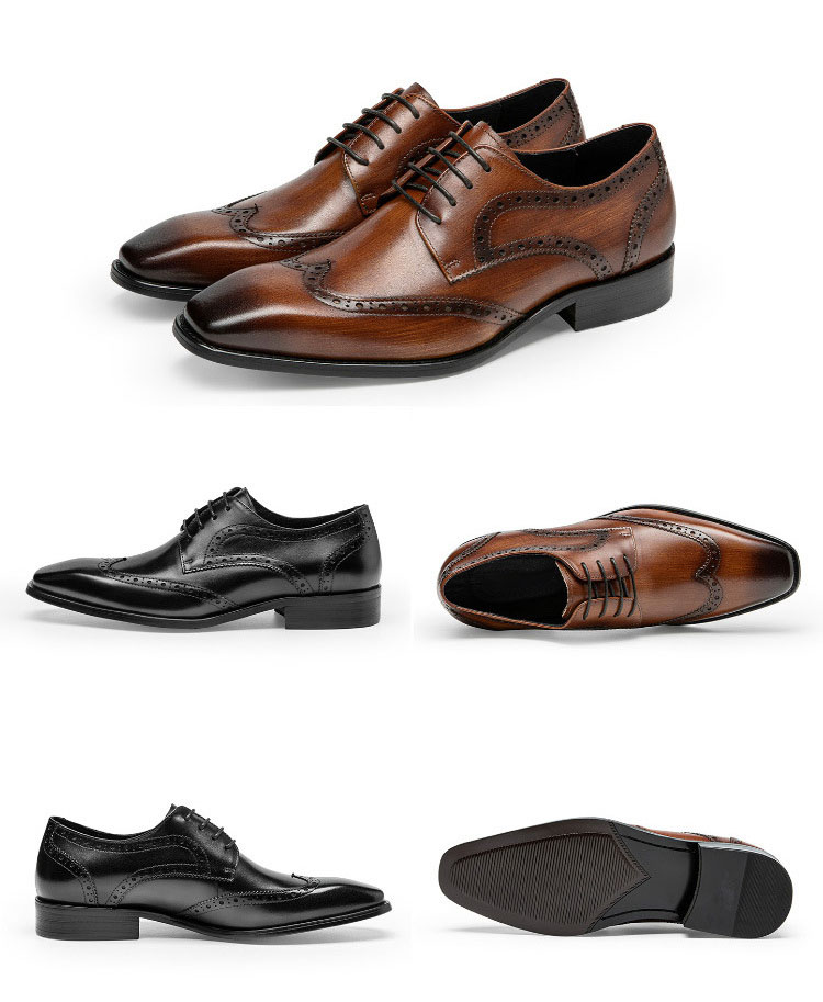 Giày derby nam da thật thủ công Gento GD915