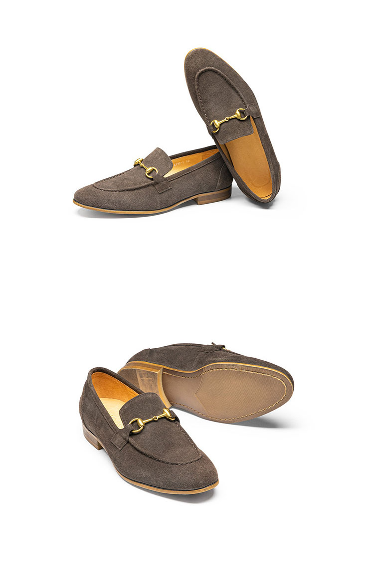 Giày loafer nam thủ công da lộn Gento GD921