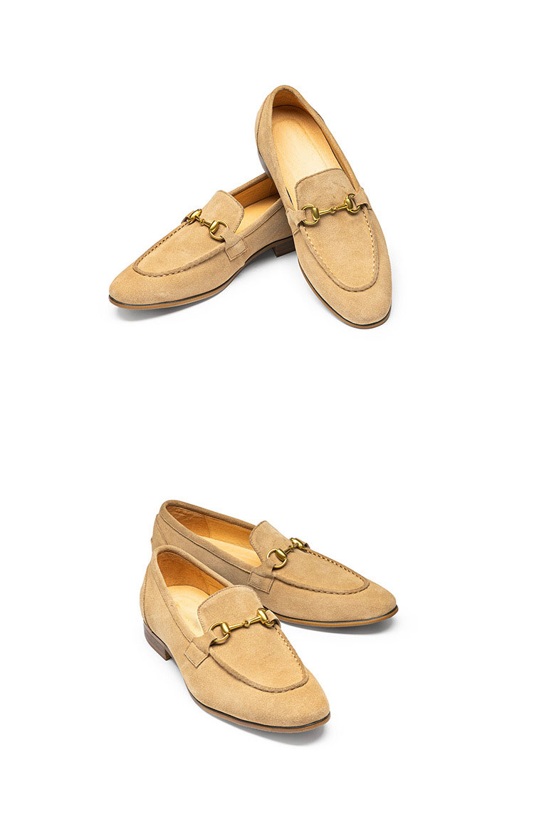 Giày loafer nam thủ công da lộn Gento GD921