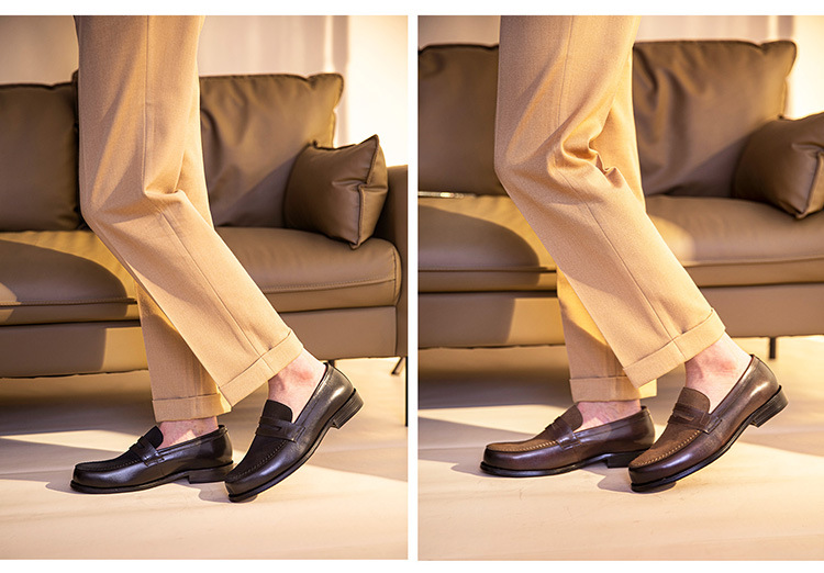 Giày loafer nam hàng hiệu thủ công Gento GD918