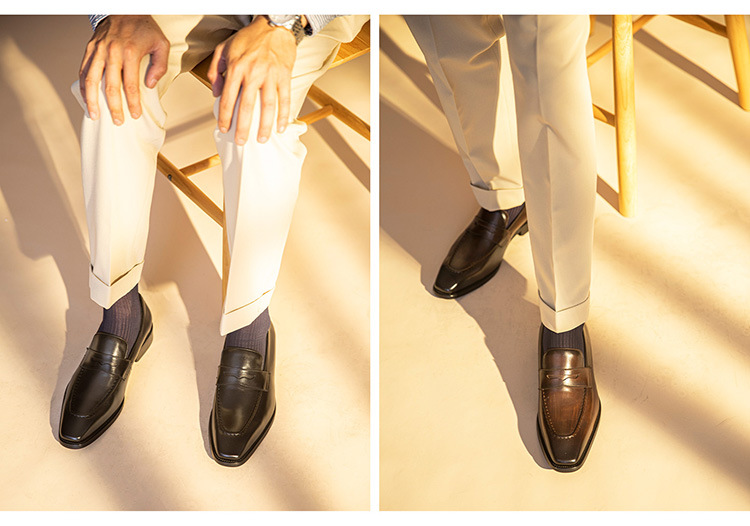 Giày loafer nam hàng hiệu thủ công Gento GD929 Giày loafer nam hàng hiệu thủ công Gento GD929