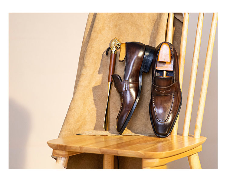 Giày loafer nam hàng hiệu thủ công Gento GD929 Giày loafer nam hàng hiệu thủ công Gento GD929