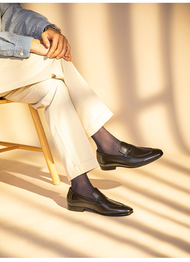 Giày lười nam thủ công hàng hiệu Gento GD932 Giày lười nam thủ công hàng hiệu Gento GD932