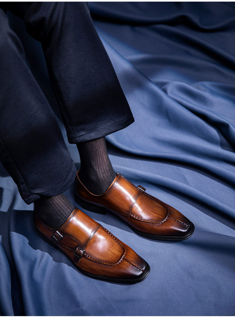Giày monk strap hàng hiệu thủ công Gento GD919 Giày monk strap hàng hiệu thủ công Gento GD919