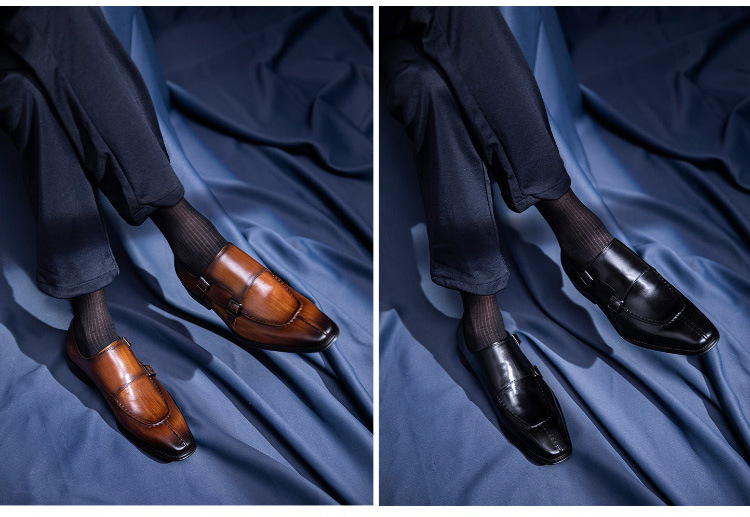 Giày monk strap hàng hiệu thủ công Gento GD919 Giày monk strap hàng hiệu thủ công Gento GD919