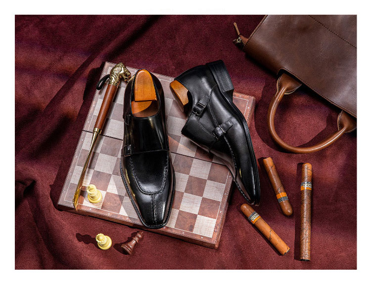 Giày monk strap hàng hiệu thủ công Gento GD919 Giày monk strap hàng hiệu thủ công Gento GD919