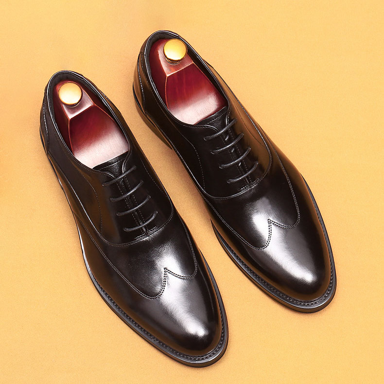Giày tăng chiều cao da bò handmade Gento GD902