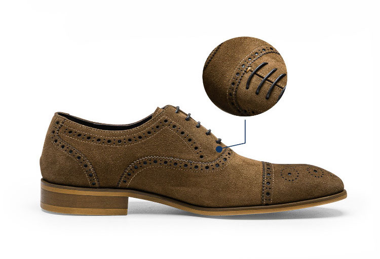 Giày oxford da lộn cao cấp Gento GD905