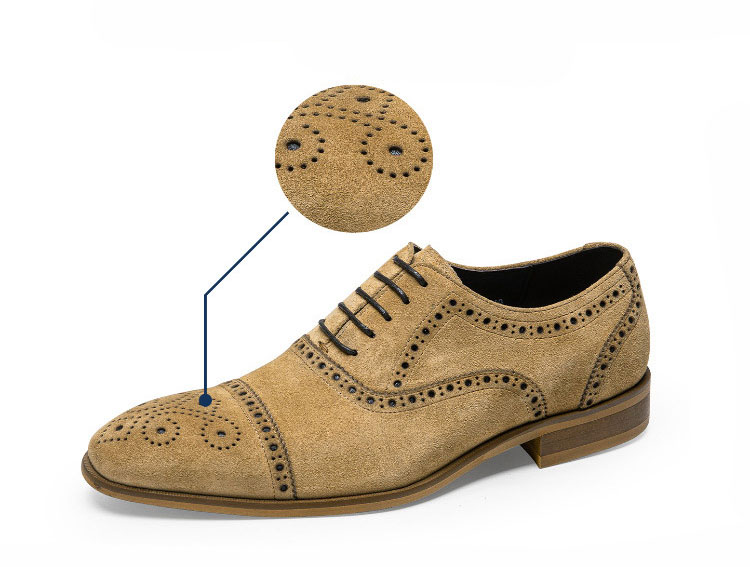 Giày oxford da lộn cao cấp Gento GD905