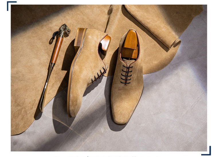 Giày oxford da lộn hàng hiệu cao cấp Gento GD909 Giày oxford da lộn hàng hiệu cao cấp Gento GD909