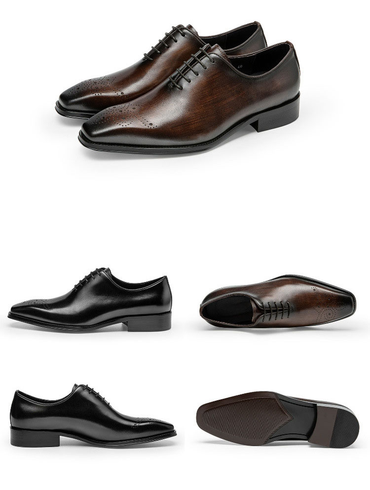 Giày oxford da thật hàng hiệu Gento GD903