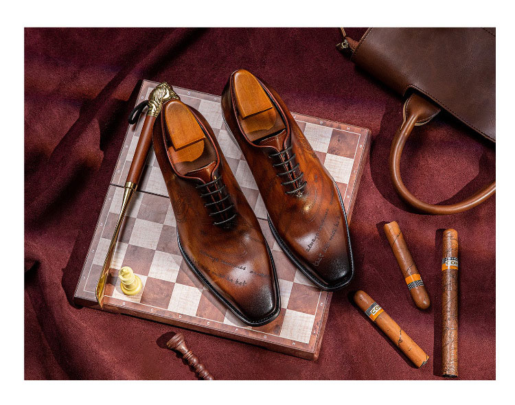 Giày oxford nam thủ công Gento GD9014 Giày oxford nam thủ công Gento GD9014