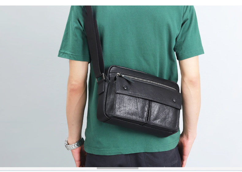 Túi đeo chéo nam da thật Gento T811