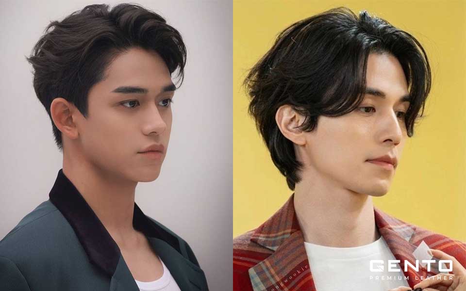 Tóc two block cho mặt vuông