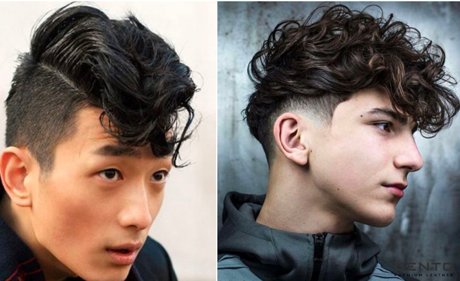 Kiểu Undercut Quiff Wavy uốn nhẹ Kiểu Undercut Quiff Wavy uốn nhẹ