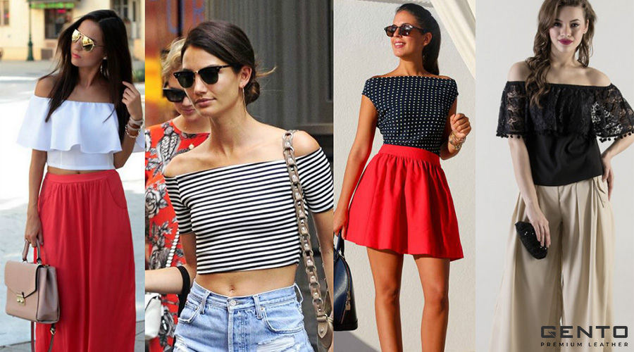 Outfit với áo trễ vai Outfit với áo trễ vai