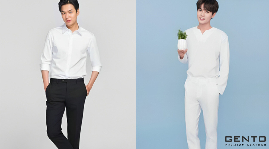 Phối đồ với áo sơ mi nam chơi Tết