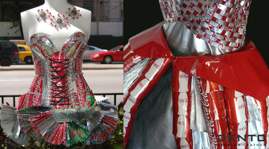 Trang phục tái chế từ những chai nước cũ Trang phục tái chế từ những chai nước cũ