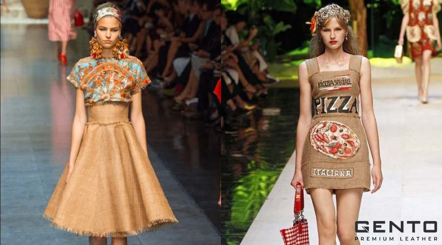 Trang phục tái chế từ bao bố Trang phục tái chế từ bao bố