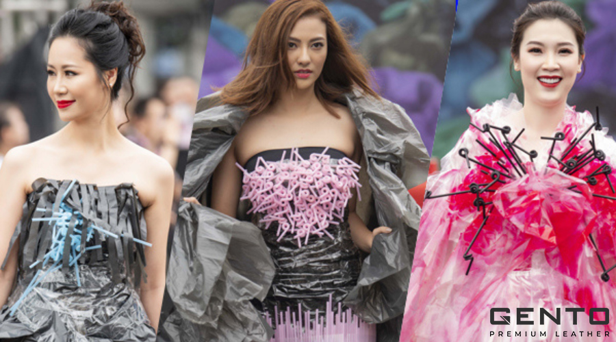 Mẫu trang phục tái chế từ áo mưa Mẫu trang phục tái chế từ áo mưa