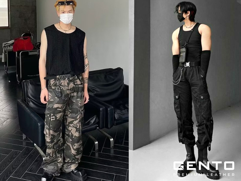 Áo tank top và quần suông túi hộp Áo tank top và quần suông túi hộp