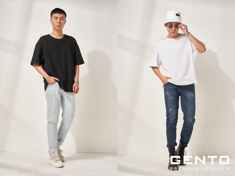 Áo thun oversize và quần jean Áo thun oversize và quần jean