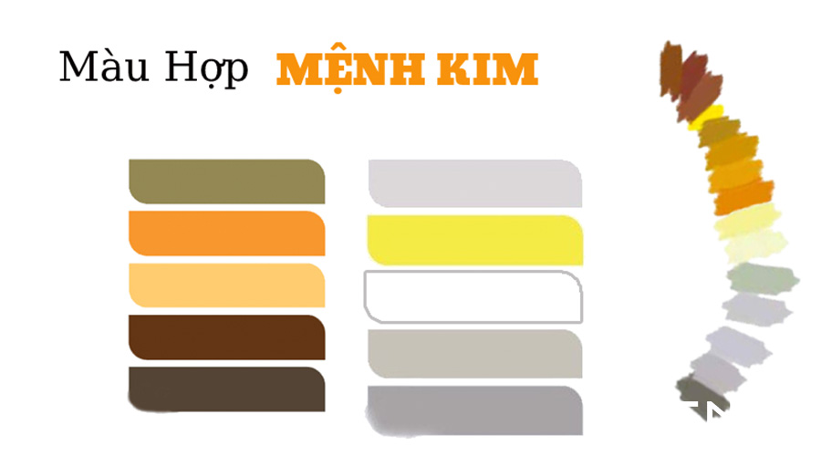 Mệnh Kim hợp với màu gì? 
