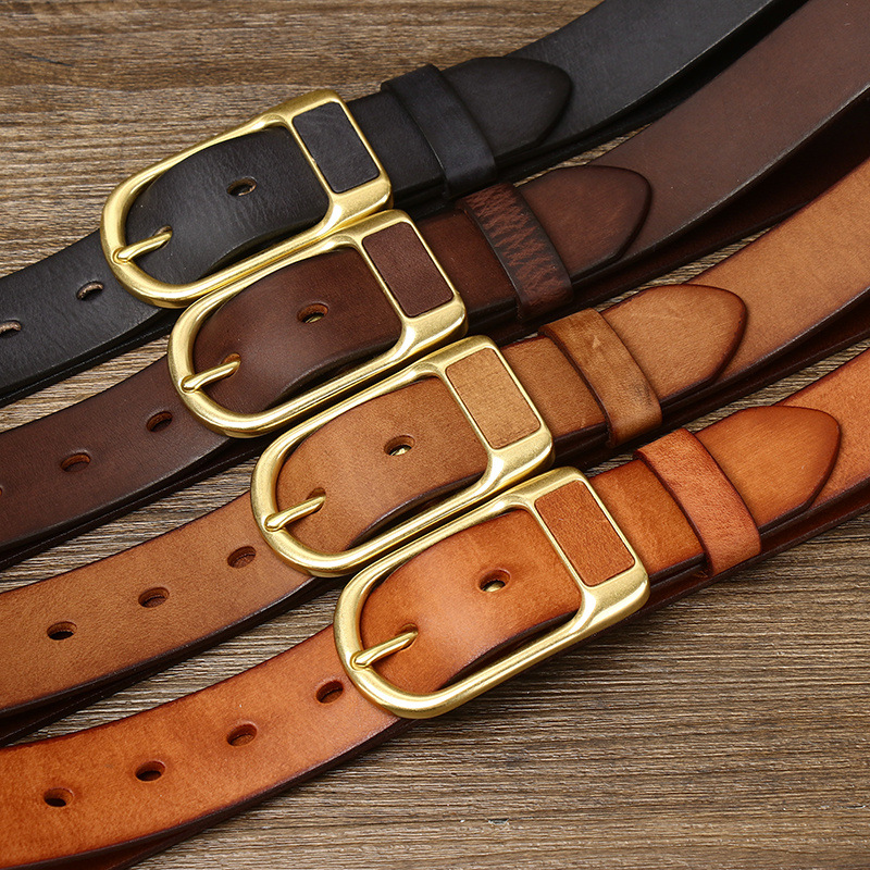 Thắt lưng nam da bò khoá đồng nguyên khối D4051 Thắt lưng nam da bò khoá đồng nguyên khối D4051