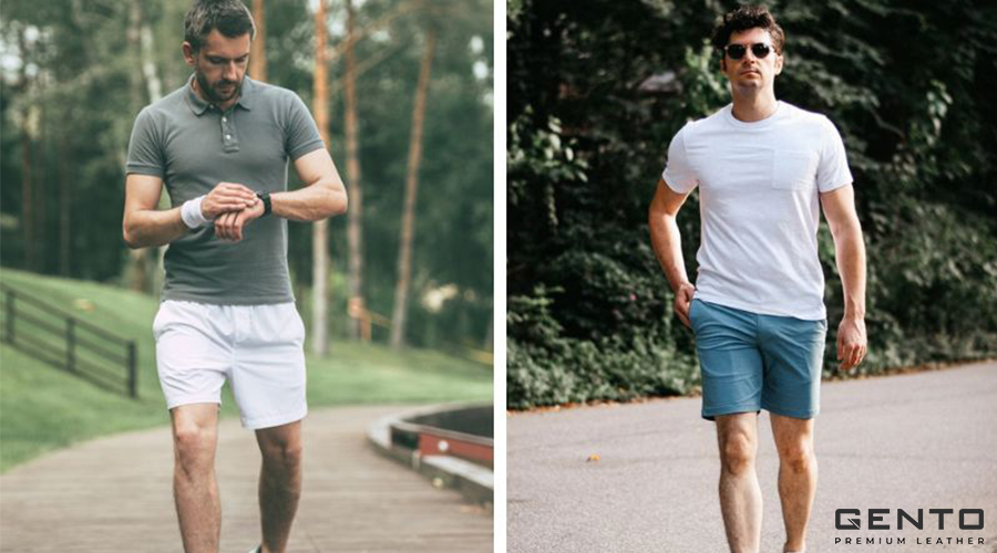 Mix áo thun, quần short với giày thể thao Mix áo thun, quần short với giày thể thao