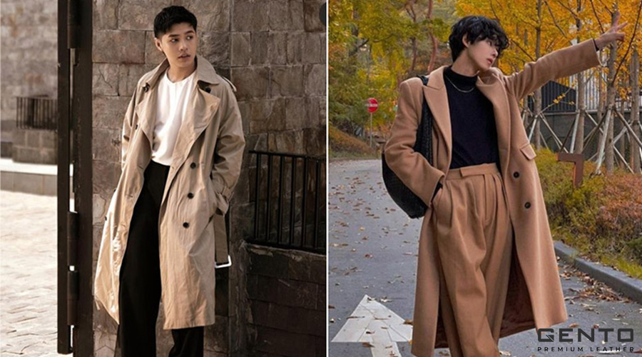 Mix áo dạ dáng dài với quần kaki Mix áo dạ dáng dài với quần kaki