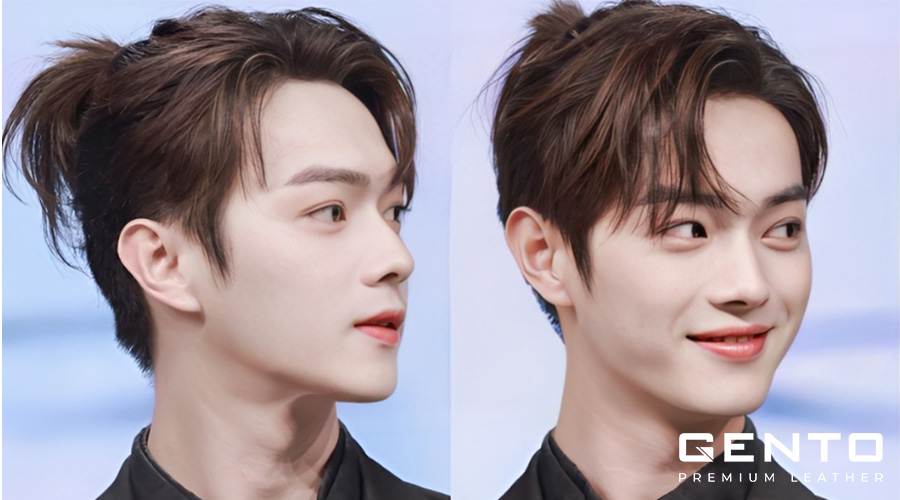 Top Knot Kết Hợp Mái 7/3 Rủ