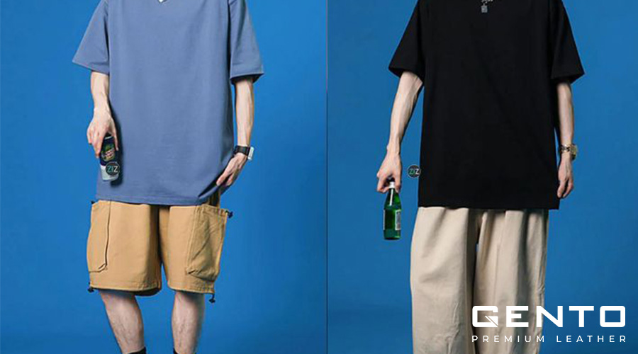 Phối áo phông oversize với quần baggy Phối áo phông oversize với quần baggy
