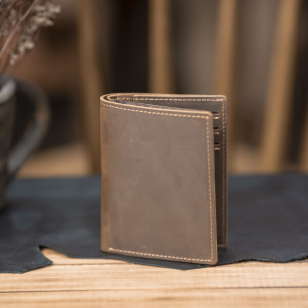 Ví đứng da bò sáp V7055